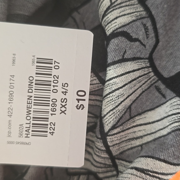 THEREABOUTS BOYS GRAY HALLOWEEN DINOSAUR SHORT SLEEVE TEE-SHIRT SIZE XXS 4/5 - Picture 6 of 10